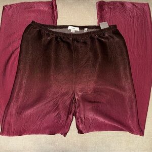 Vince Burgundy Satin Pants